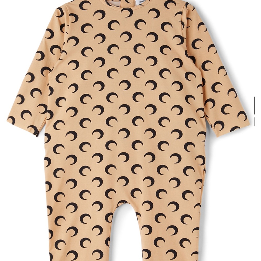 Marine Serre Moon Patterned Tan Kids One Piece